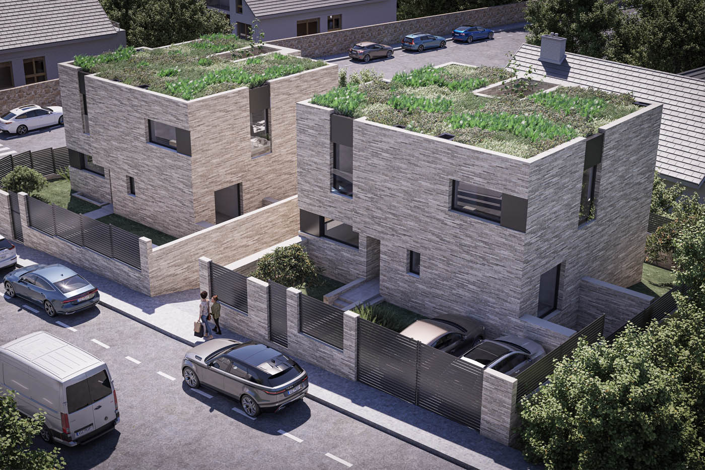 Renders 3D de dos viviendas en Colmenar Viejo, Madrid