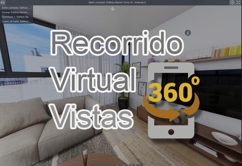 Recorrido virtual de un piso con vistas 360º VR