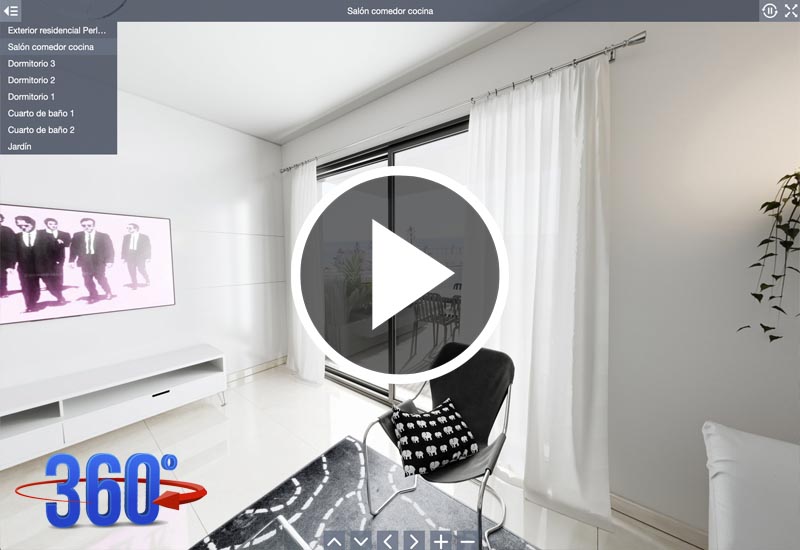 Tour virtual de un apartamento con vistas 360º VR