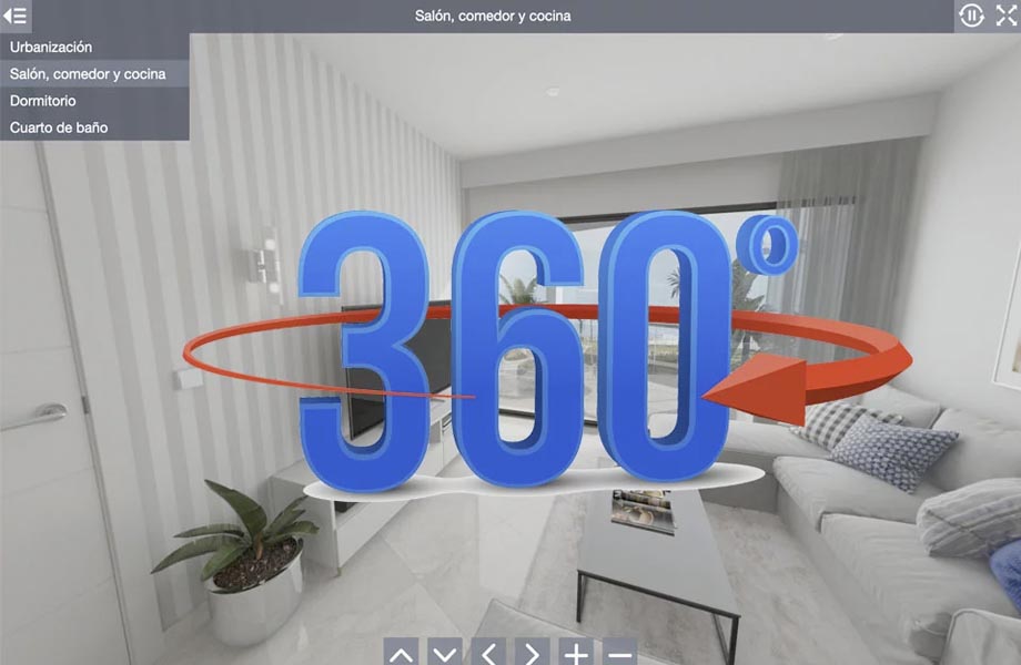 Tour virtual de un apartamento con vistas 360º VR