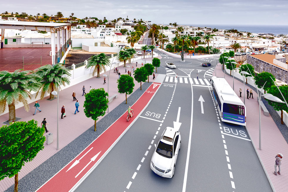 Imagen realizada con infografía 3D para la visualización de un plan de actuación urbanística