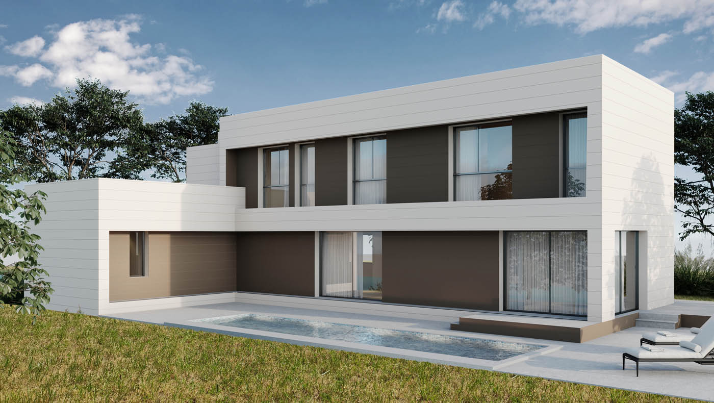 Render 3D de una vivienda en Alcobendas