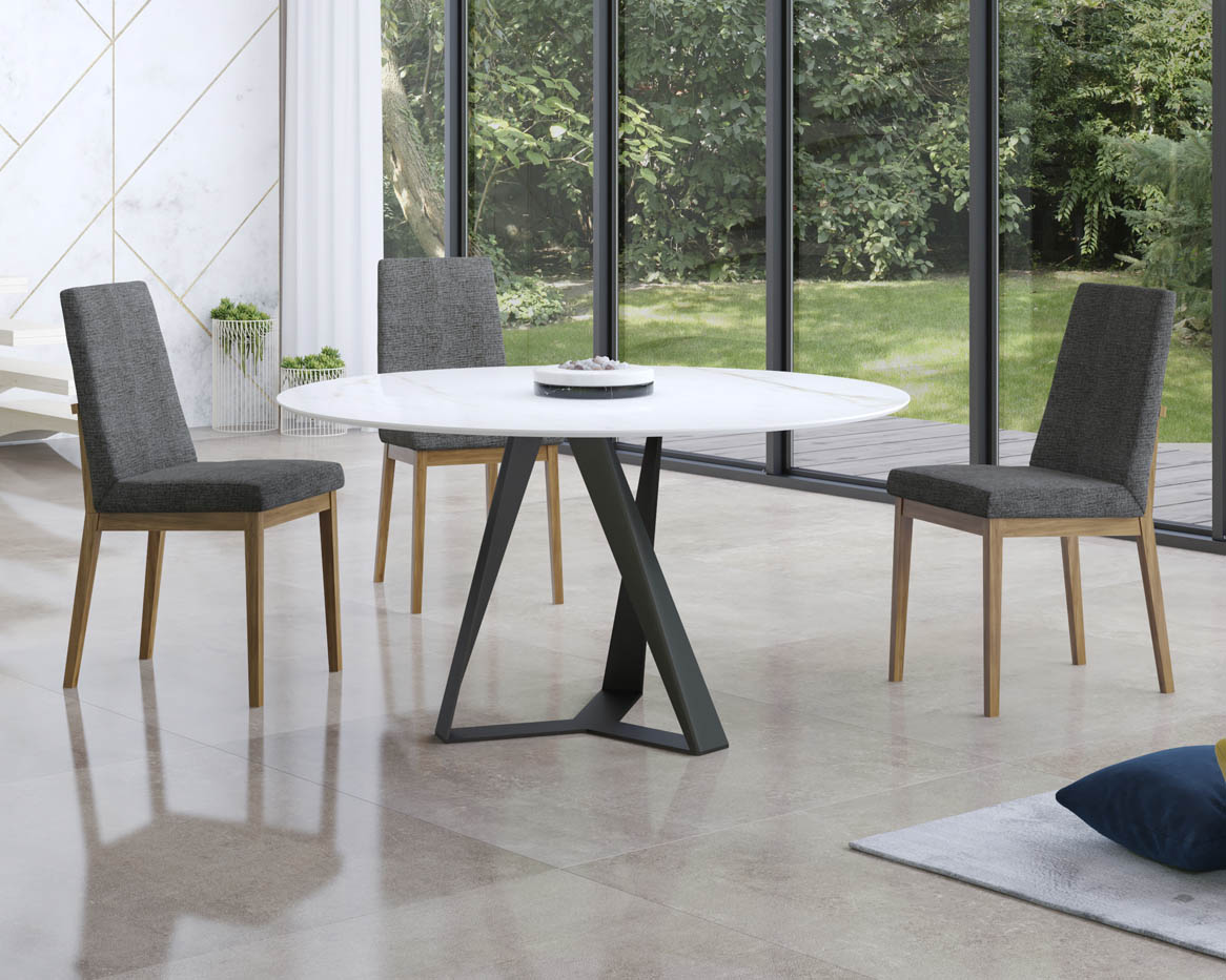 Render 3D de mesa y sillas modelo 2