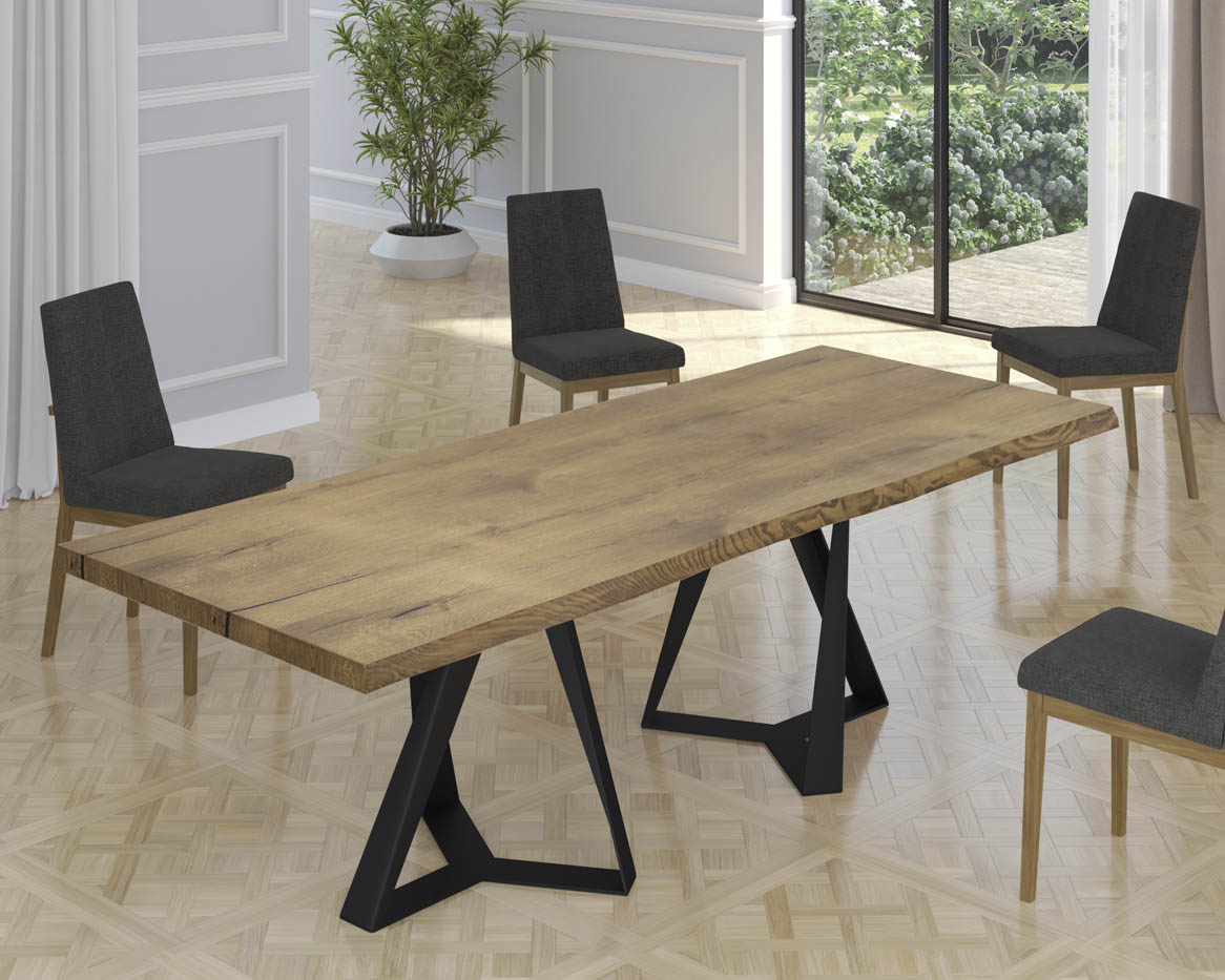 Render 3D de mesa y sillas modelo 6