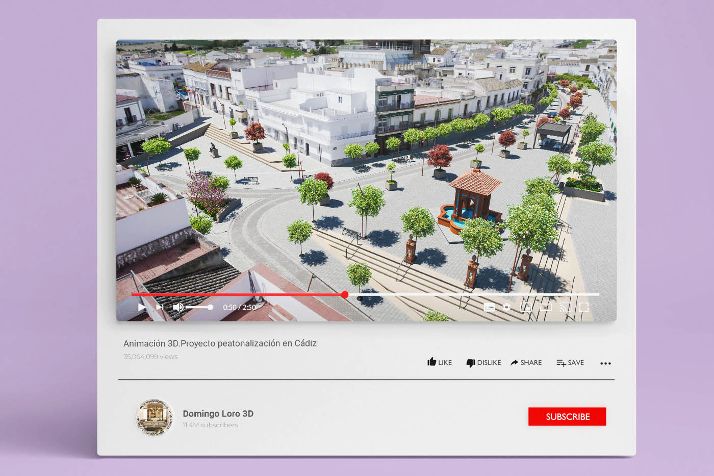 Vídeo con animación 3D de un proyecto de obra pública en Cádiz