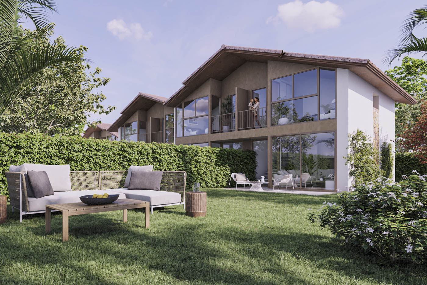 Renders 3D de una urbanización residencial en Cantabria
