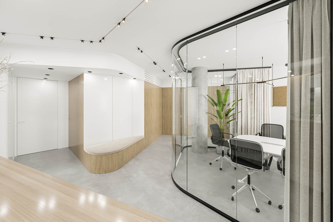Renders 3D del exterior e interiores de unas oficinas en Barcelona