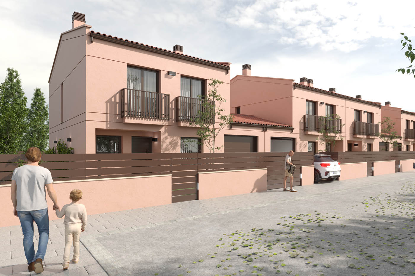 Renders 3D de un conjunto de viviendas en Collbatò, Barcelona