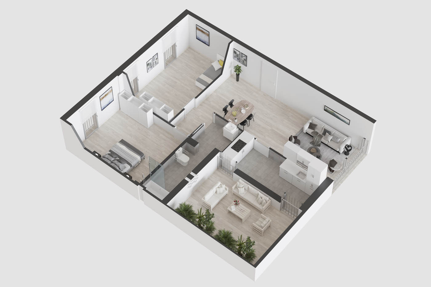 Planos comerciales 3D para inmobiliarias