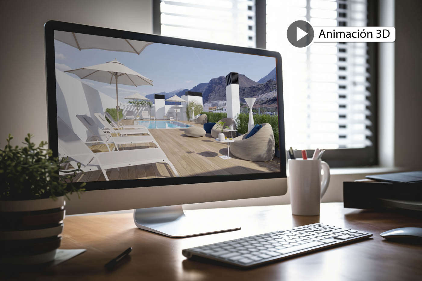 Vídeo con animación 3D de un edificio residencial en Tenerife