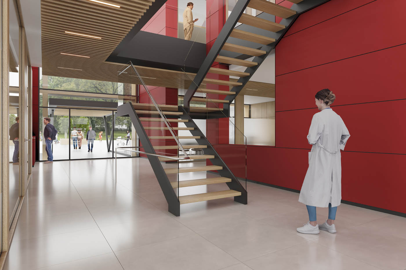 Renders 3D de los interiores del hospital universitario 12 de Octubre