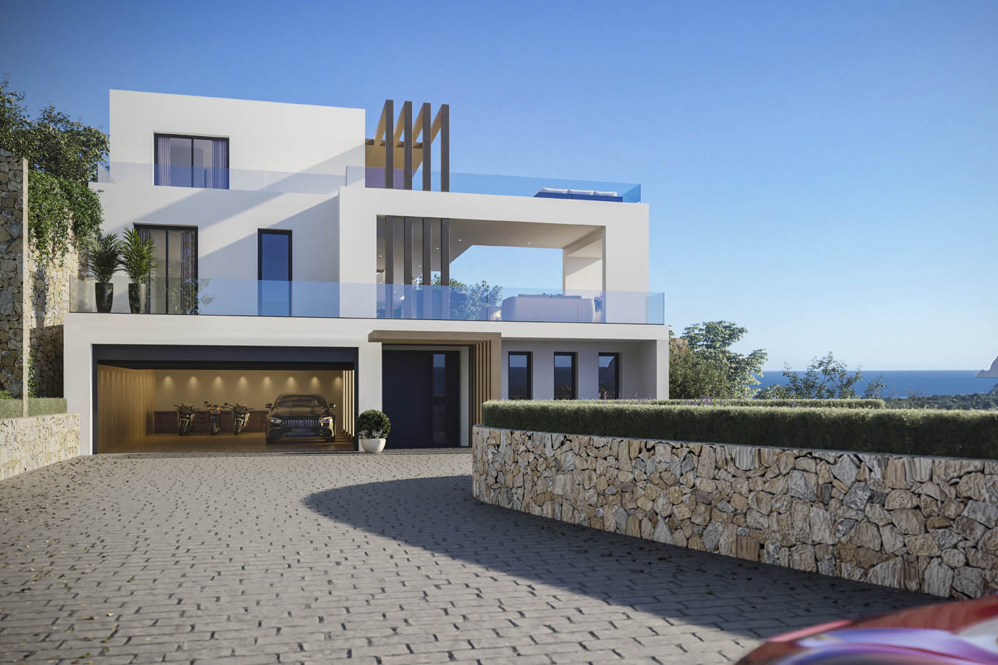 Renders 3D de una exclusiva vivienda de lujo en Moraira