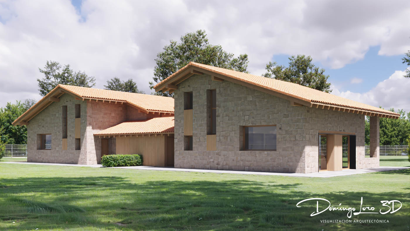 Vista exterior de una vivienda