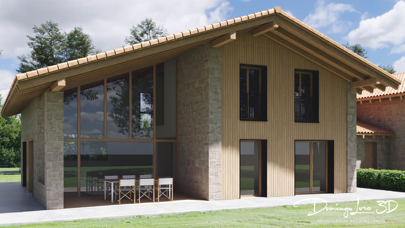 Vista exterior de una vivienda