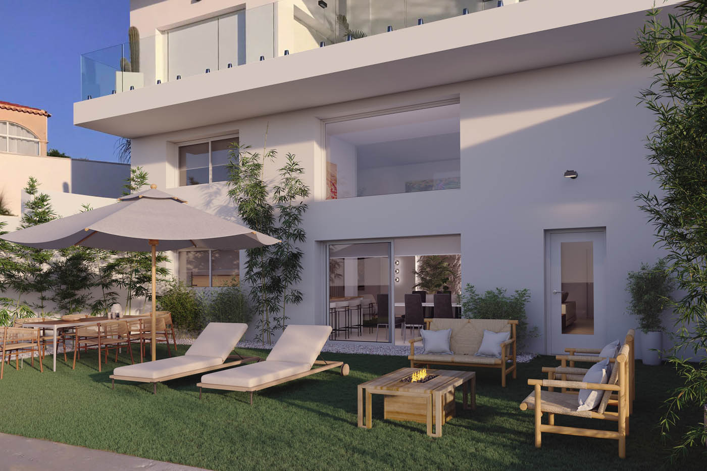 Infografía 3D de una vivienda en planta baja