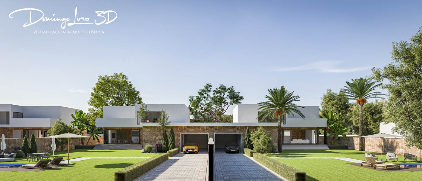 Render 3D de una urbanización en Toledo