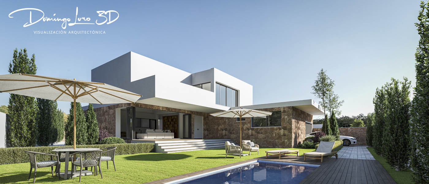 Render 3D de una urbanización en Toledo
