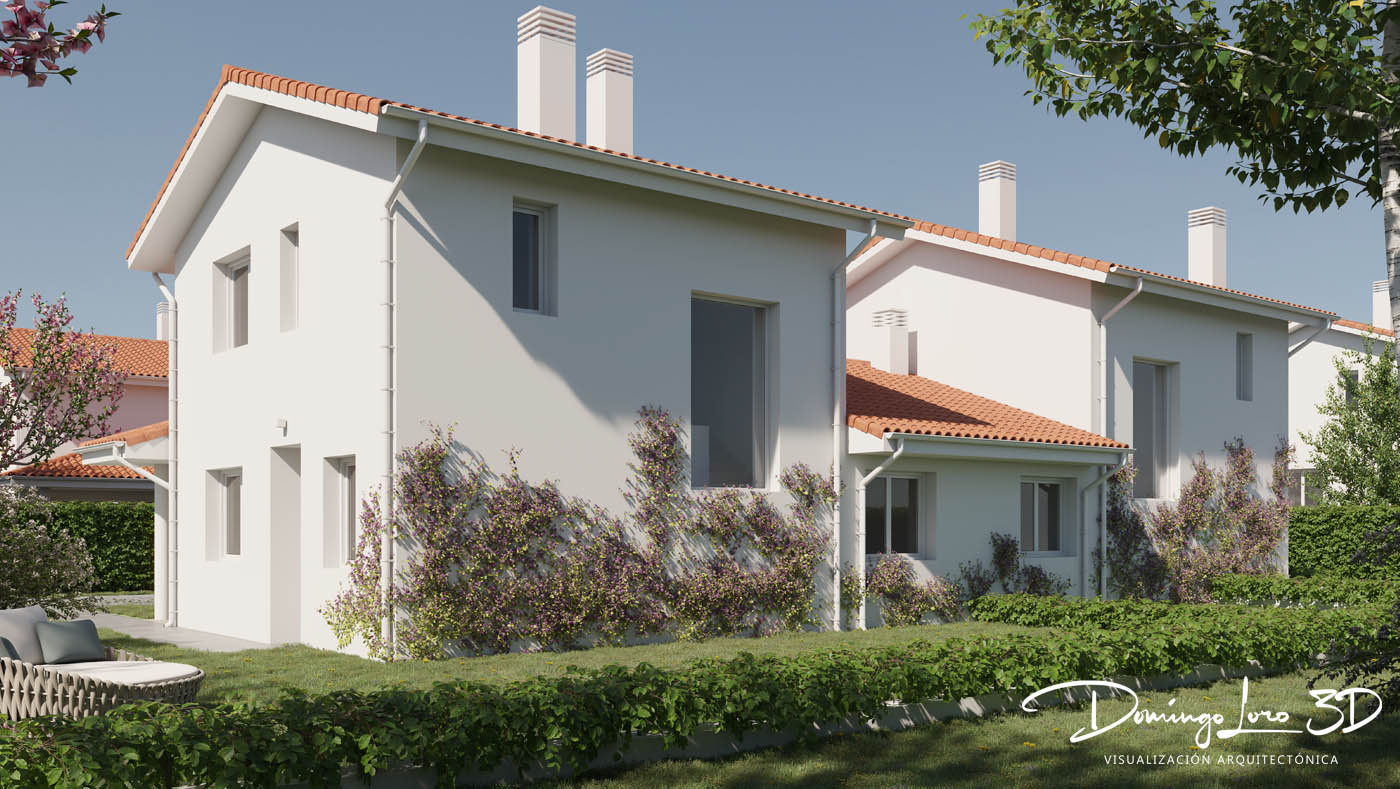 Infografía 3D vivienda en Liaño