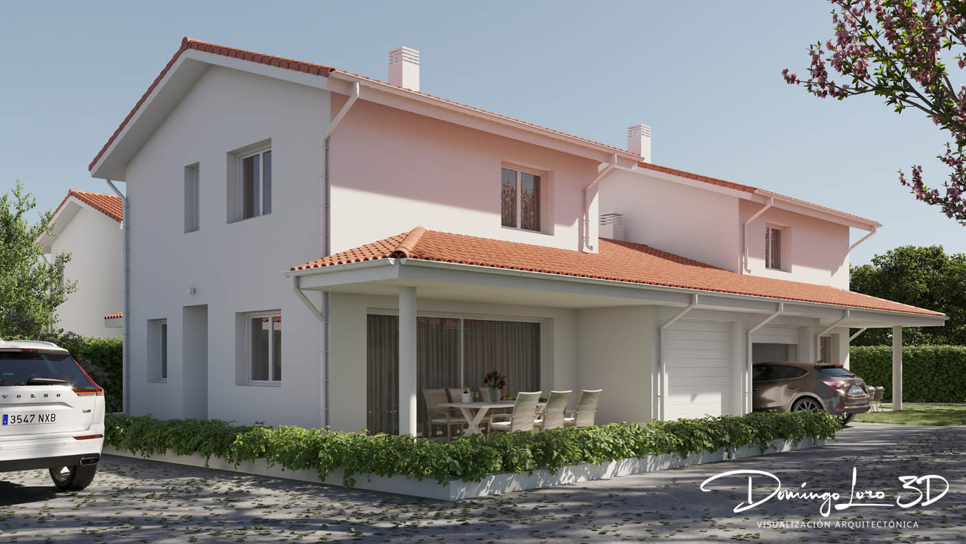 Infografía 3D vivienda en Liaño