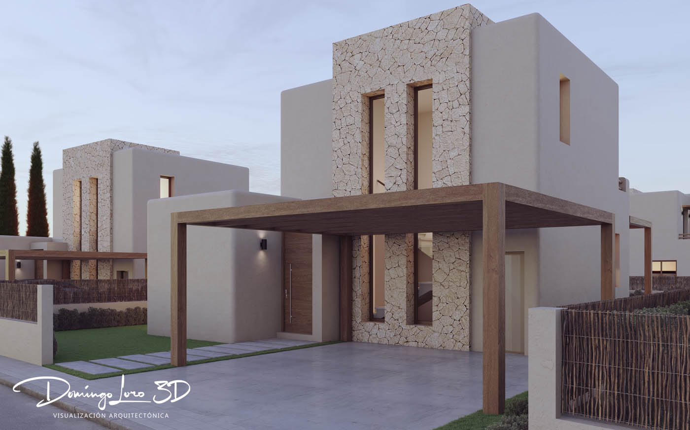 Infografía 3D vivienda en Oliva