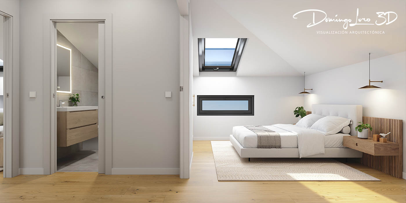 Render 3D espacio interior