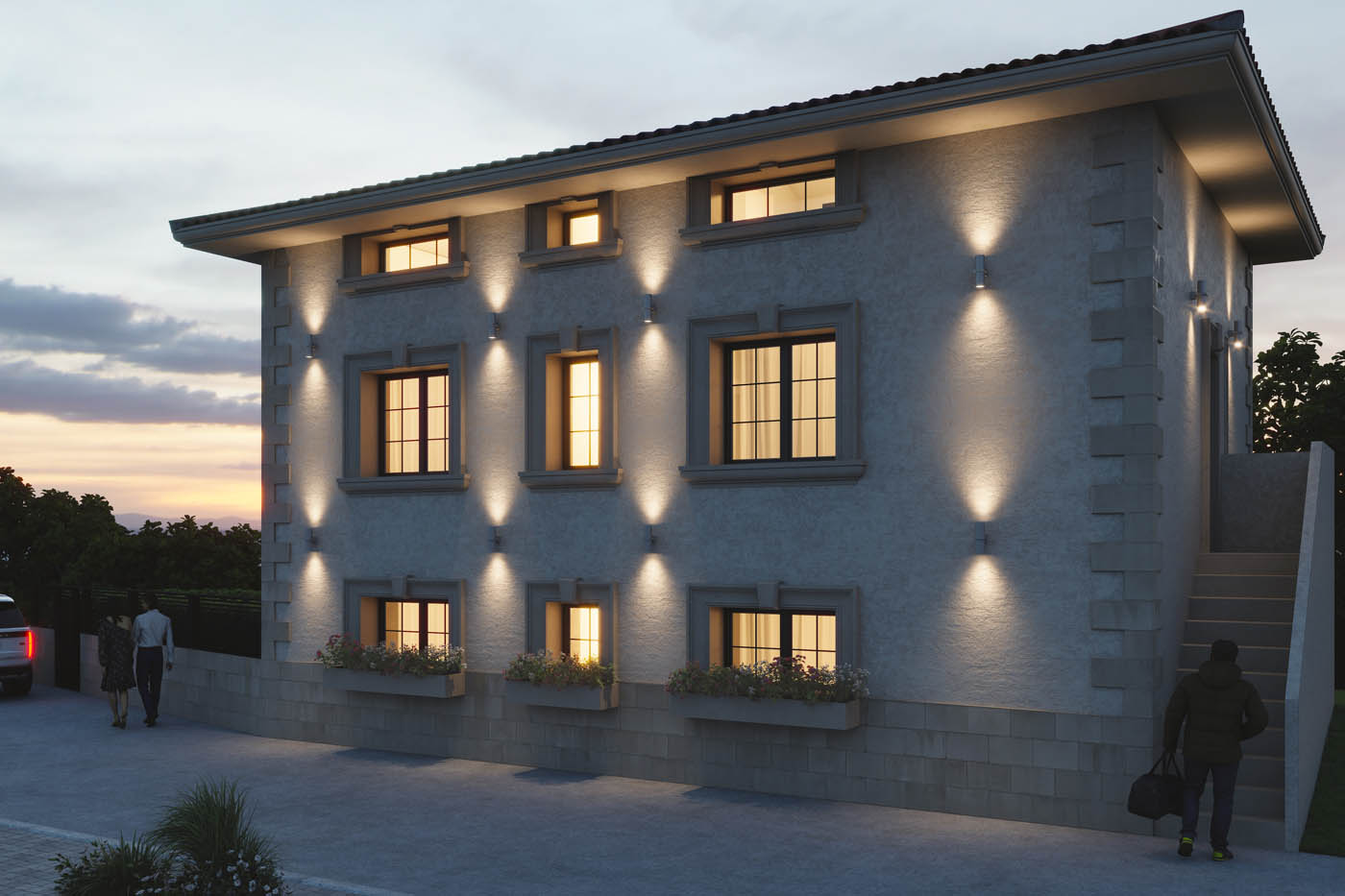 Infografía 3D de un edificio residencial en Castro Urdiales