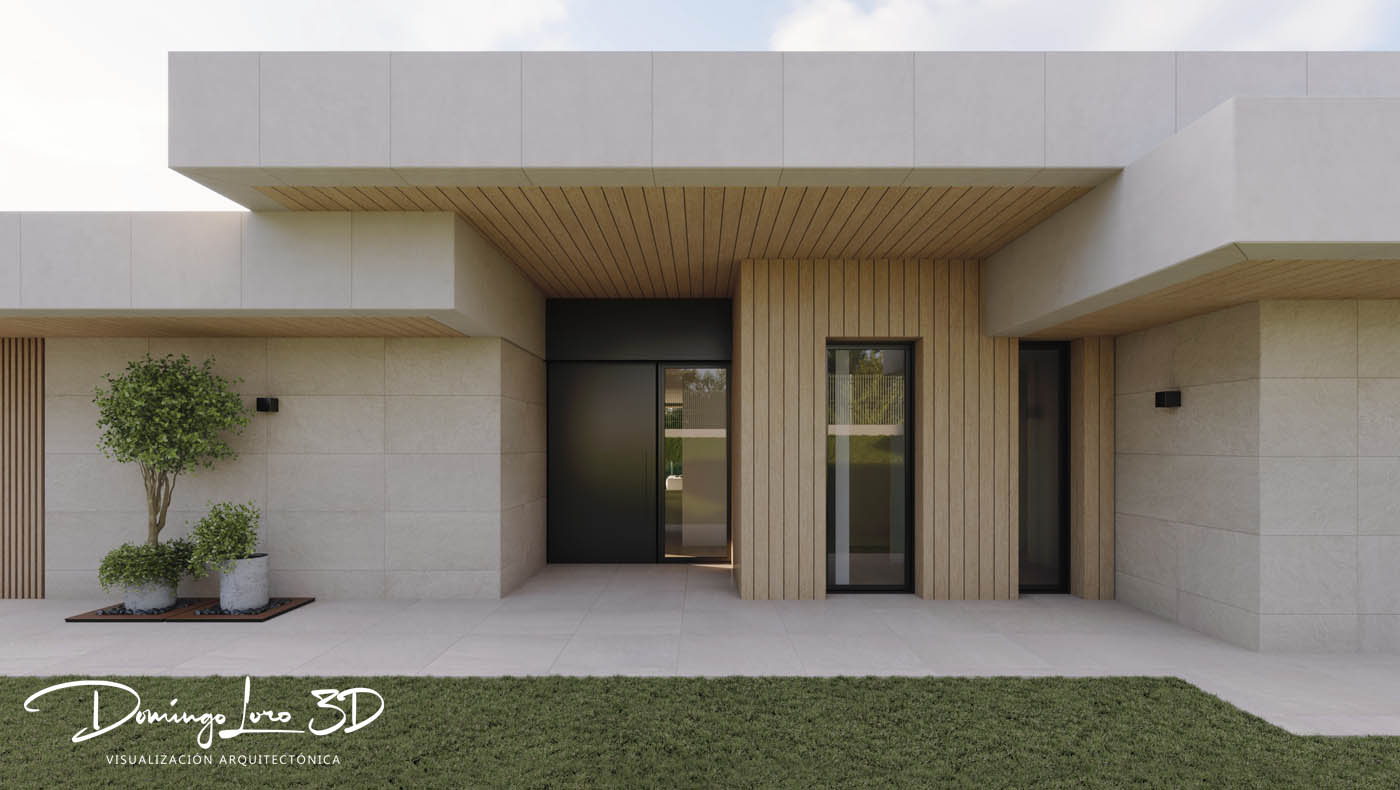 Render 3D de una vivienda en Bizkaia