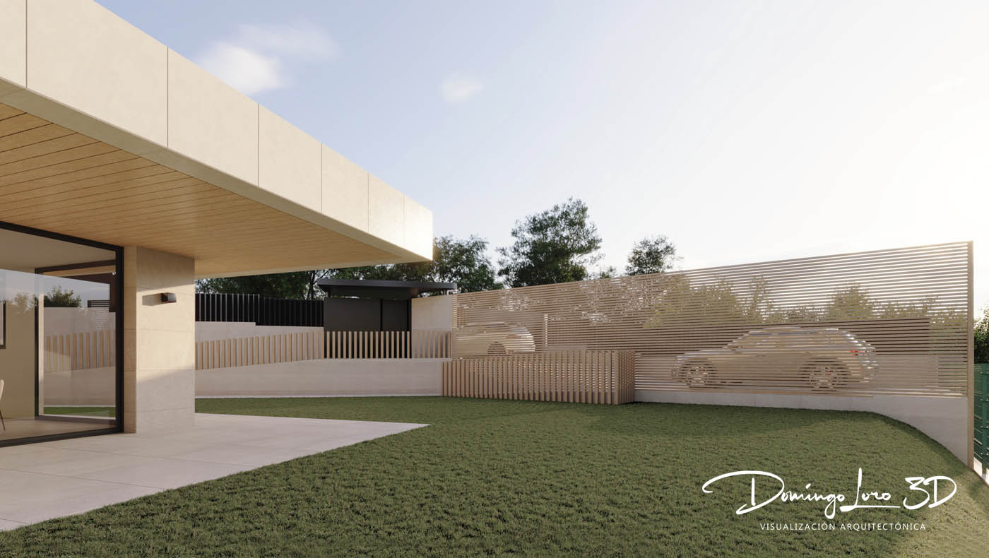 Render 3D de una vivienda en Bizkaia