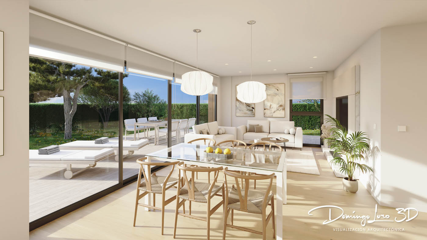 Render 3D de arquitectura