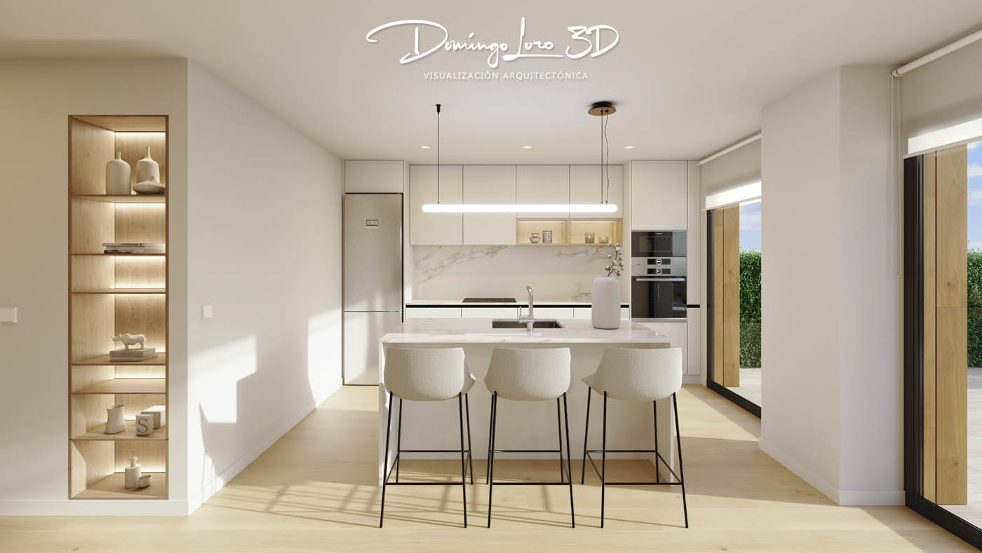 Render 3D de arquitectura