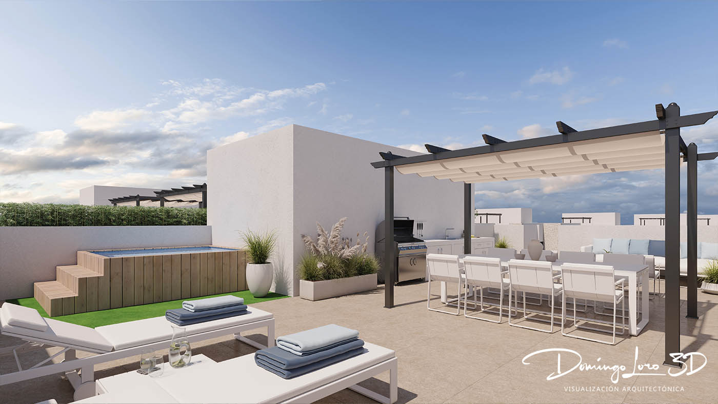 Render 3D de arquitectura