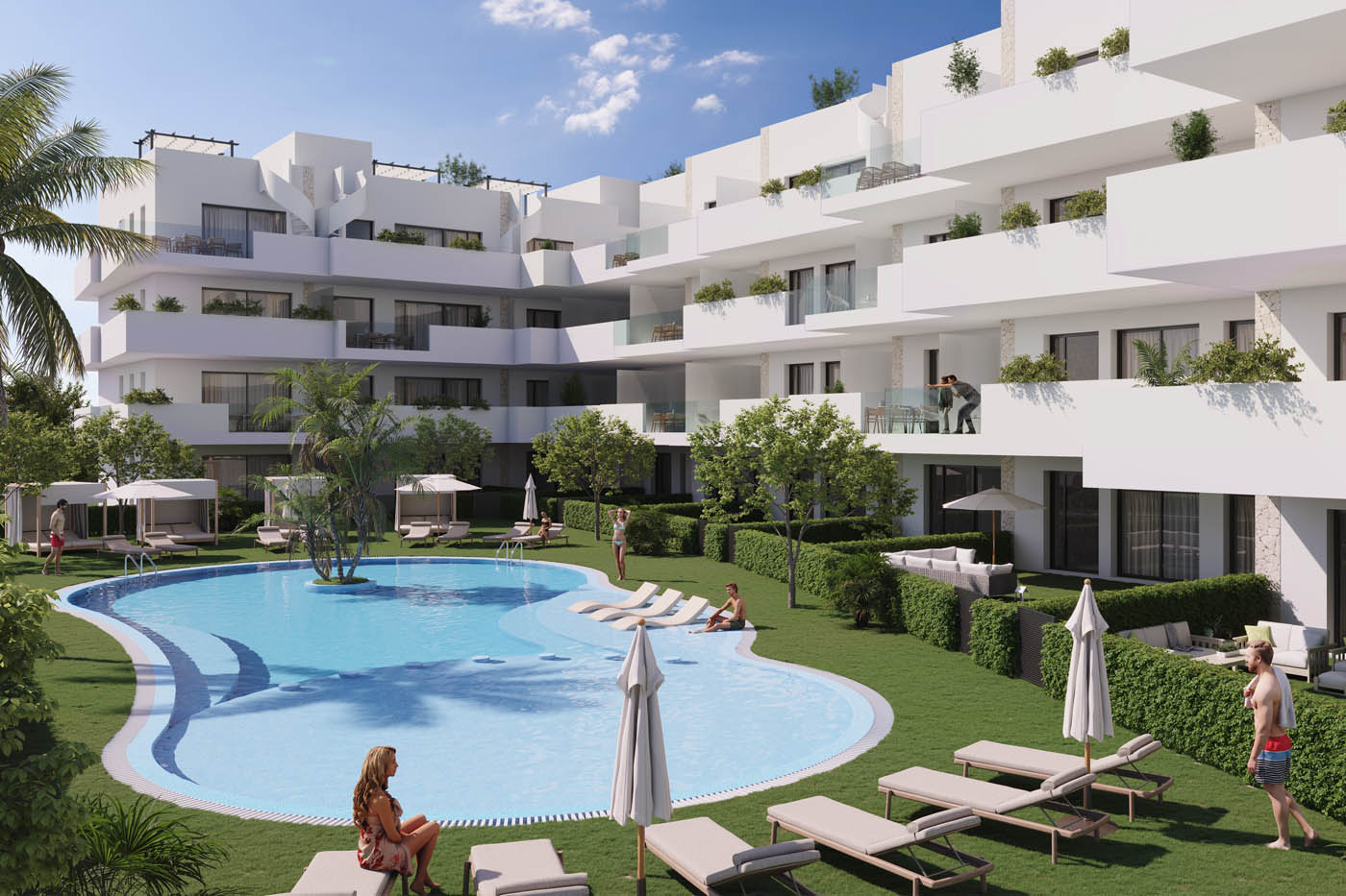 Renders 3D de una urbanización residencial en La Nucía