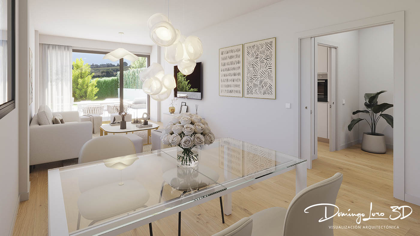 Render 3D de arquitectura