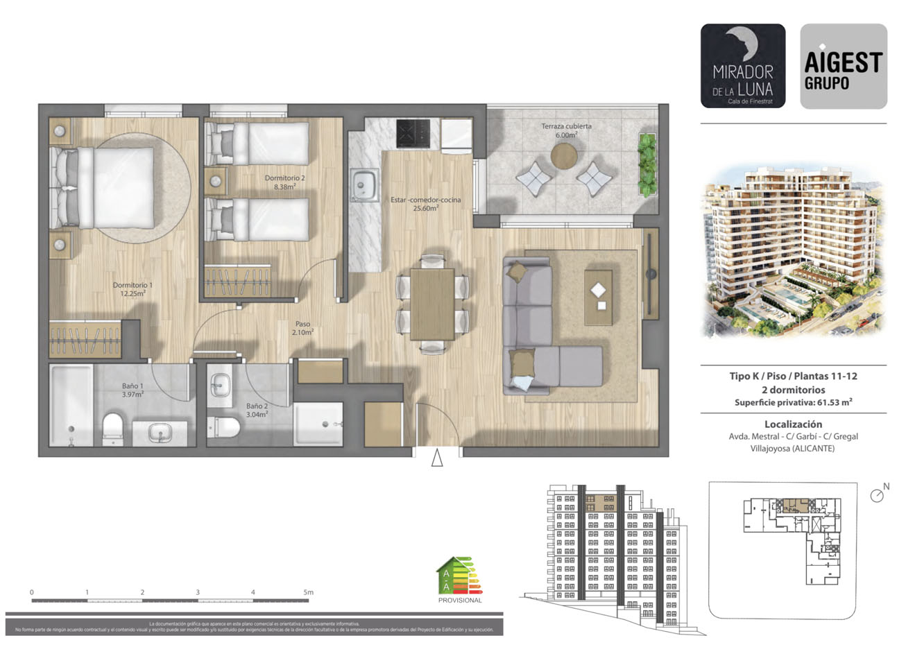 Plano comercial a color 2D