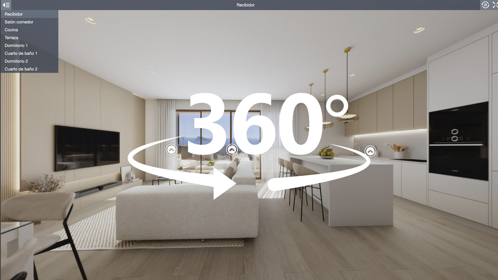 Tour virtual de una vivienda con vistas 360º VR