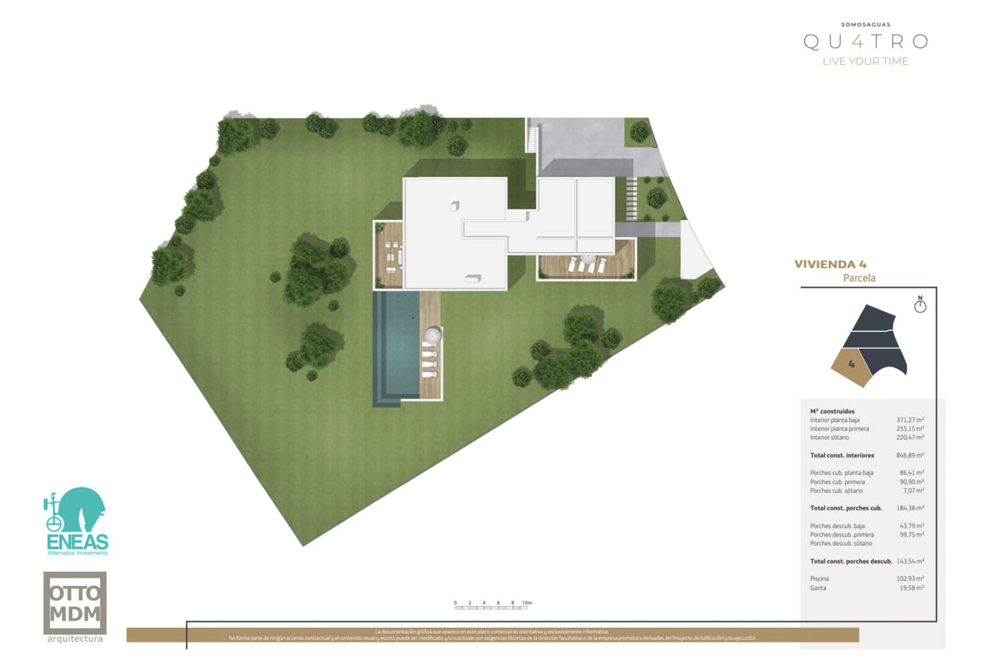 Planos 2D de una vivienda exclusiva en Somosaguas