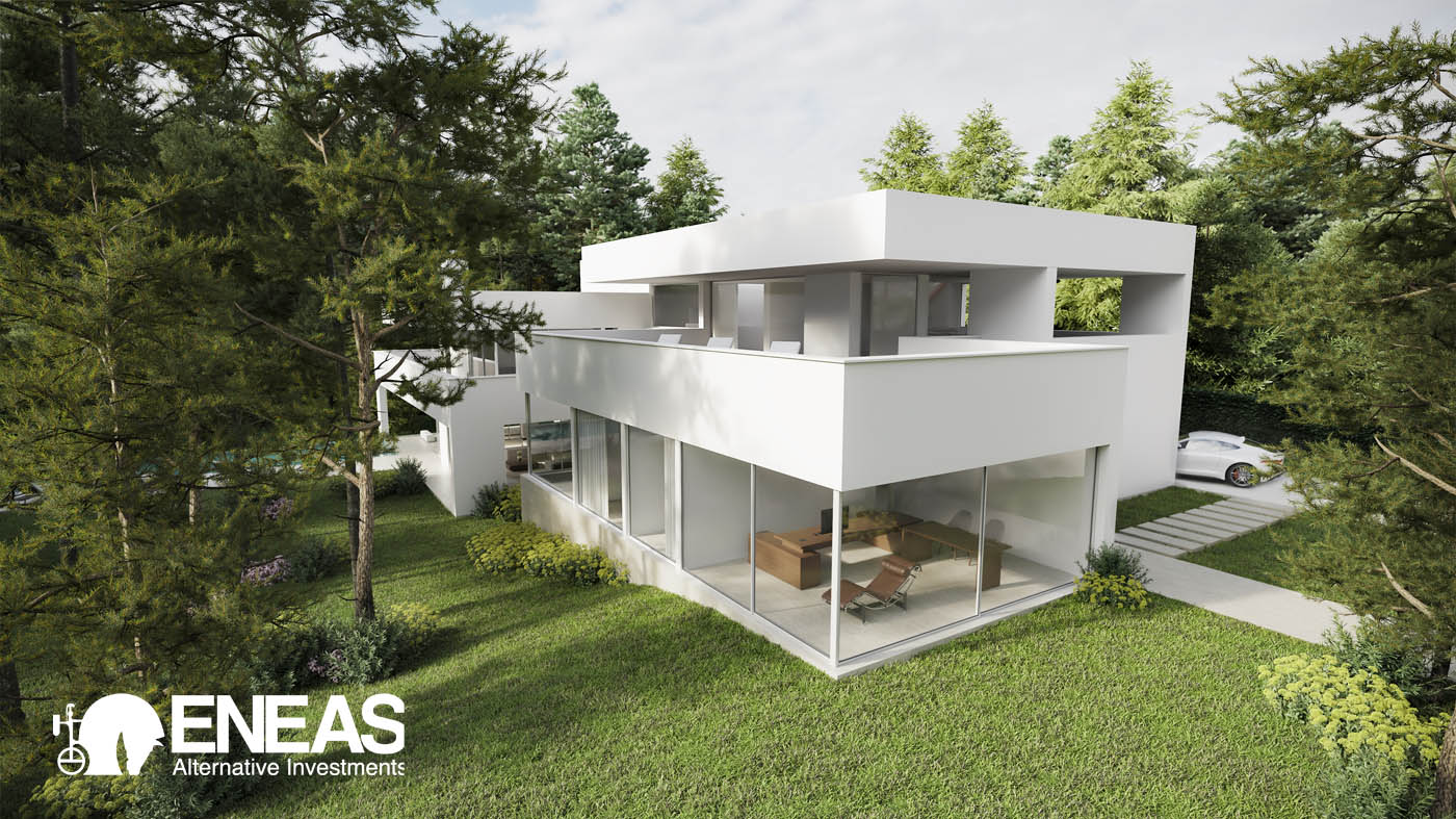 Render 3D de una vivienda exclusiva en Somosaguas