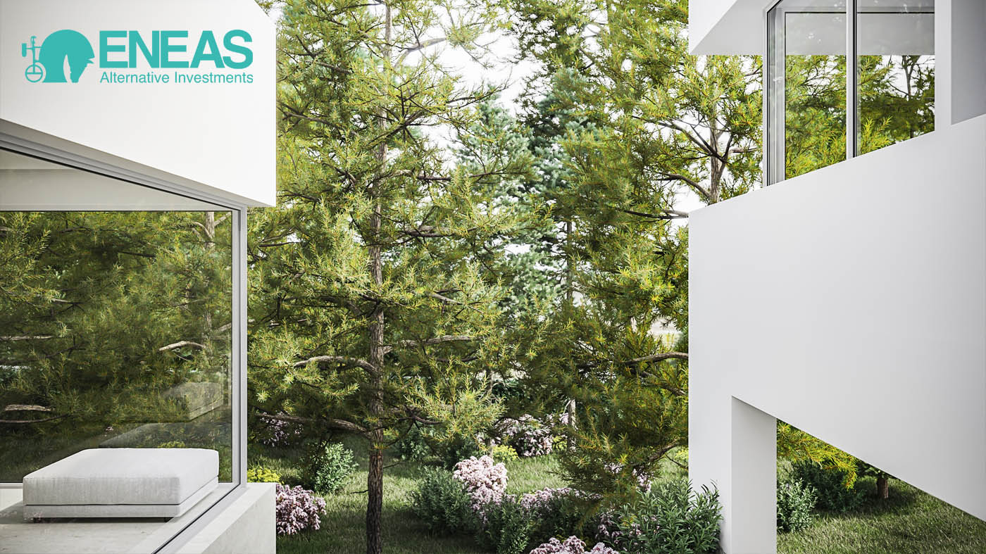Render 3D de una vivienda exclusiva en Somosaguas, Madrid