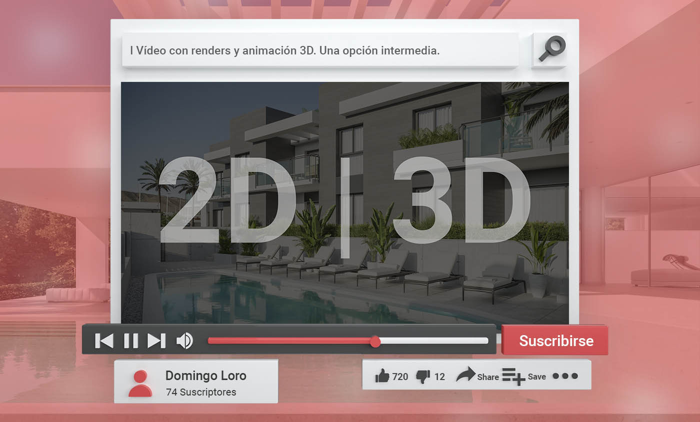 Vídeo con renders y animación 3D