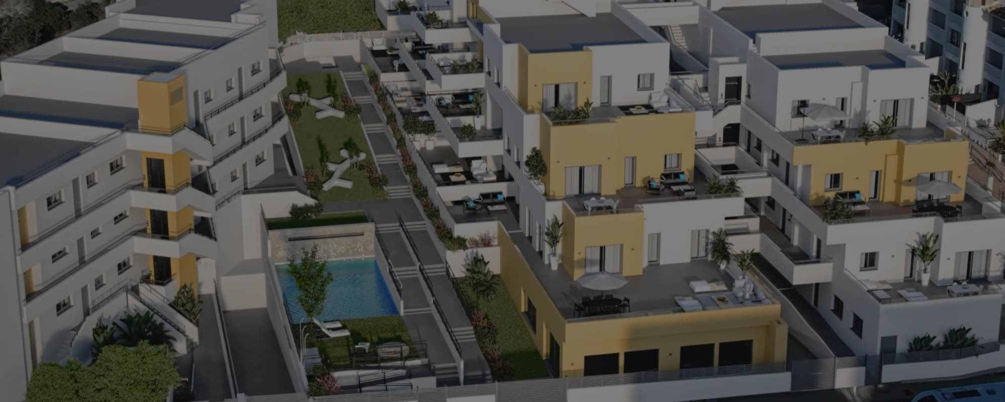 Animación 3D de una urbanización residencial