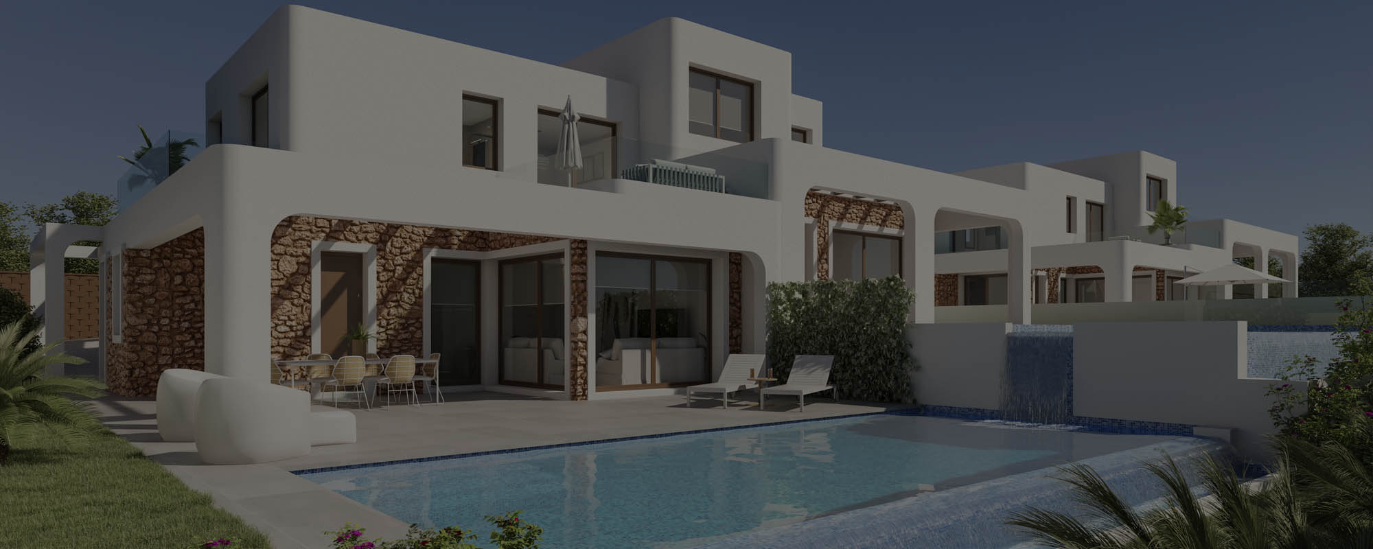 Renders 3D de una urbanización residencial en Teulada