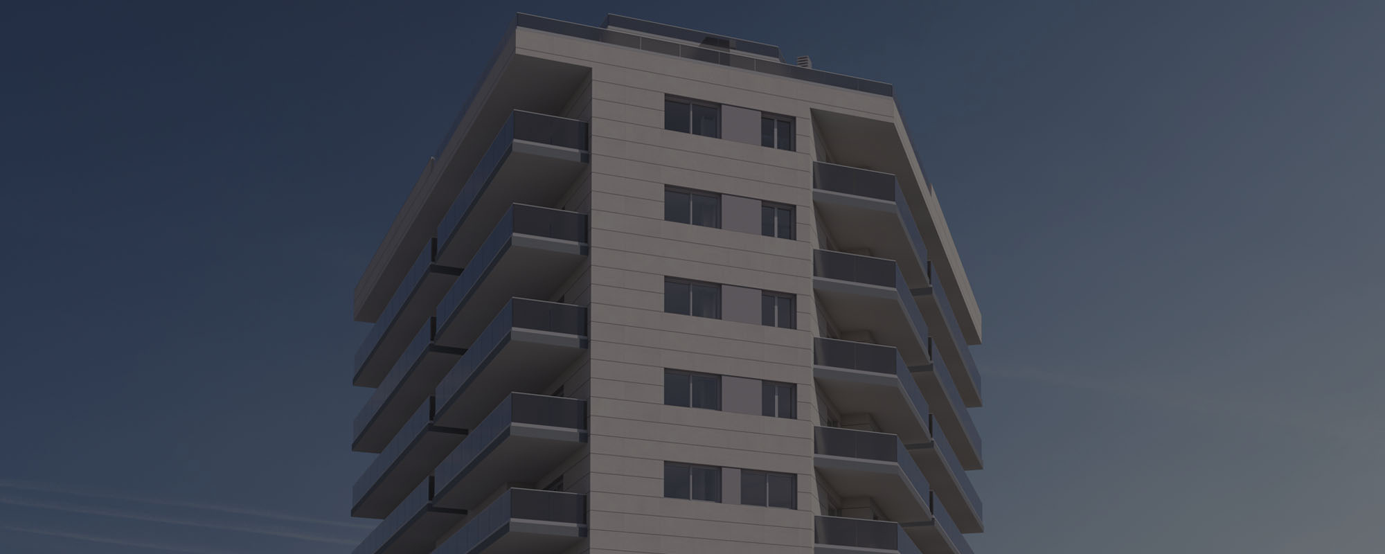 Renders 3D de un edificio residencial en Huesca