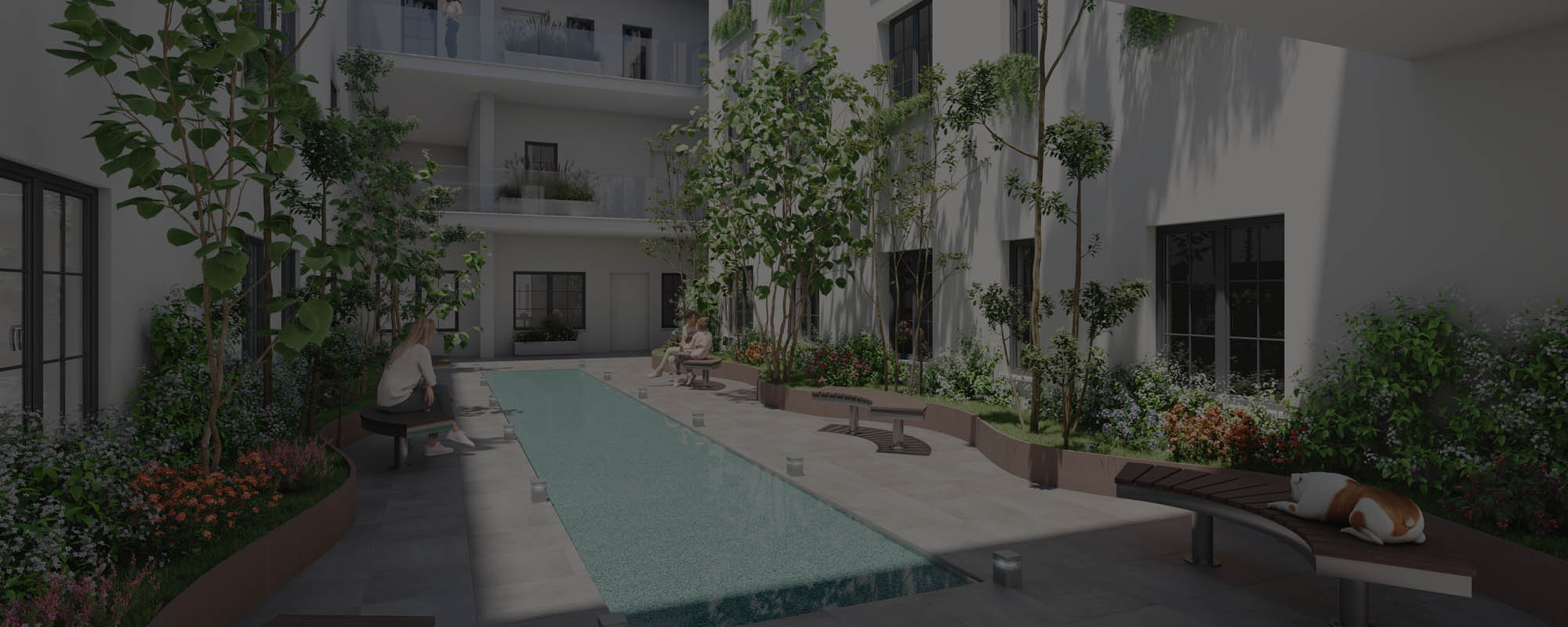 Renders 3D edificio rehabilitado para viviendas turísticas en Cádiz